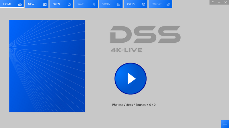 Die Main-Page von 4k Slideshow.